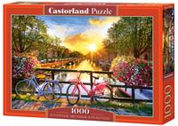 Picturesque Amsterdam with Bicycles Puzzel 1000 Stukjes - thumbnail