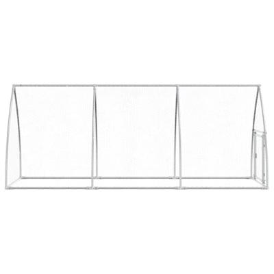 VidaXL Kippenhok 300x105x120 cm gegalvaniseerd staal zilverkleurig