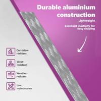 VidaXL Trap tread rechthoekig 4 pcs zilver 50 x 20 cm aluminium - thumbnail