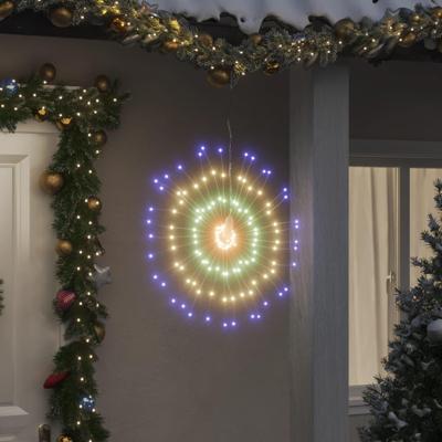 VidaXL Kerstverlichting vuurwerk 4 st 140 meerkleurige led's 17 cm