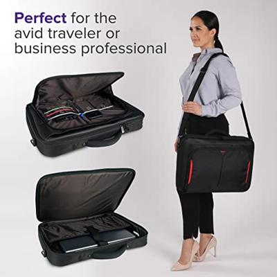 Targus 17"/18" notebook tas zwart/rood - thumbnail