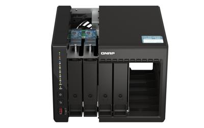QNAP TS-453E NAS Tower Ethernet LAN Zwart J6412 - thumbnail