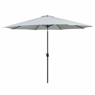 Marbueno Parasol Staal 8 Spaken D300 cm Polyester Wit Tuin, Zwembad, Terras 10487