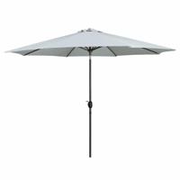 Marbueno Parasol Staal 8 Spaken D300 cm Polyester Wit Tuin, Zwembad, Terras 10487 - thumbnail
