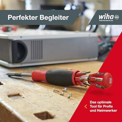 Wiha Schroevendraaier | met bitmagazijn | LiftUp 25 magnetisch 38605