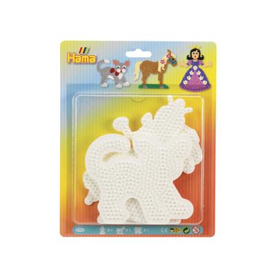 Hama strijkkralenbordjes - prinses, paard, kat