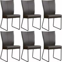 Set van 6 Leren eetkamerstoelen Mate - Echt leer, Industrieel, Comfortabel en kies uit meer dan 150+ kleuren - Ontdek de Vele Leersoorten en Kleuren bij ShopX - thumbnail