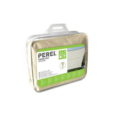 Perel Garden crème 5x5M vierkant schaduwdoek