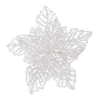 Poinsettia plastic d23h10 cm wit Everlands - Everlands Poinsettia plastic d23h10 cm wit Everlands - Everlands