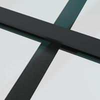 Schuifdeur 102x205 cm ESG-glas en aluminium zwart - thumbnail