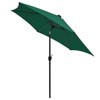 VidaXL Parasol met led-verlichting en aluminium paal 300 cm groen - thumbnail