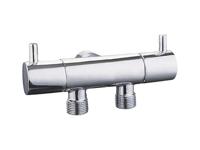 Dubbele Hoekstopkraan AquaSplash Colorato 1/2x3/8x3/8 Chroom Aquasplash - thumbnail