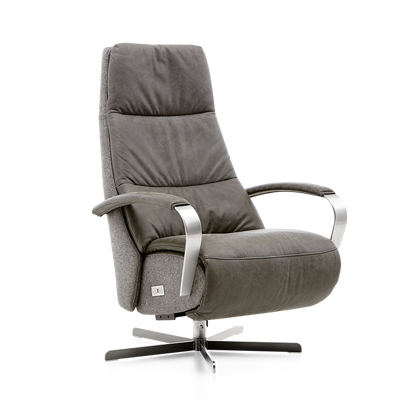 Sta-op Stoel E-100 Grijs Stof en Leer Sta-op Stoel E-100 Grijs Stof en Leer