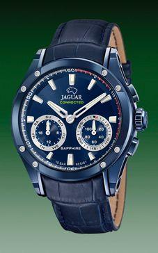 Horlogeband Jaguar J960 / J961-1 Leder Blauw 22mm Horlogeband Jaguar J960 / J961-1 Leder Blauw 22mm