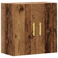 Wandkast 60x31x60 cm bewerkt hout oud houtkleurig - thumbnail