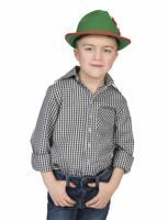 Zwarte blouse kind zwart/wit - thumbnail