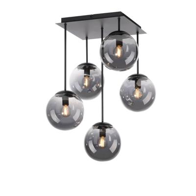 Just Light 5-lichts plafondlampBig Widow zwart - 14602-18