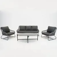 Loungeset Portofino 4 dlg antraciet - thumbnail