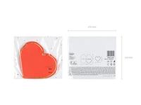 Hartvormige Servetten Rood/Goud (20st) - thumbnail