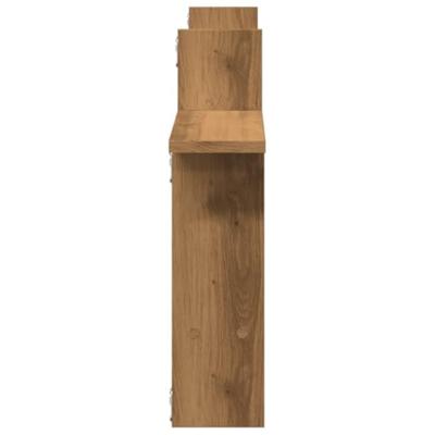 Wandschappen 2 st 50x12x50 cm bewerkt hout artisanaal eiken