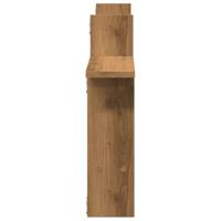 Wandschappen 2 st 50x12x50 cm bewerkt hout artisanaal eiken - thumbnail