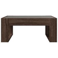 Salontafel met Infinity LED 70x53x30 cm bruin eikenkleurig - thumbnail