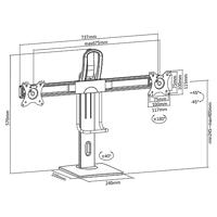 My Wall HL 19 L Monitor-tafelbeugel 1-voudig 43,2 cm (17) - 68,6 cm (27) Zwart Kantelbaar en zwenkbaar, Draaibaar - thumbnail
