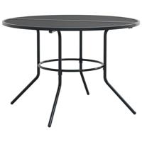 Terrastafel rond 110x72,5 cm gepoedercoat staal antracietkleur - thumbnail