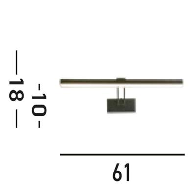 Searchlight Zwarte schilderijlampRhodes 60cm - 79825-60BK