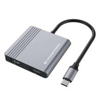 Conceptronic DONN13G laptop dock & poortreplicator Bedraad USB 3.2 Gen 1 (3.1 Gen 1) Type-C Grijs - thumbnail