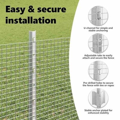 VidaXL Hek met paal zilver 0,6 x 50 m staal VidaXL Hek met paal zilver 0,6 x 50 m staal