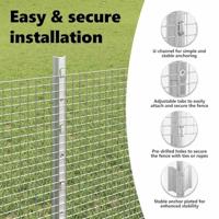 VidaXL Hek met paal zilver 0,6 x 50 m staal - thumbnail