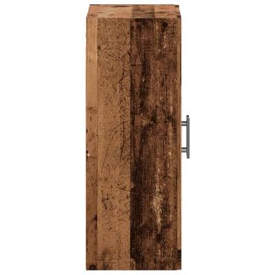 Wandkast 69,5x34x90 cm bewerkt hout oud houtkleurig