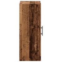 Wandkast 69,5x34x90 cm bewerkt hout oud houtkleurig - thumbnail