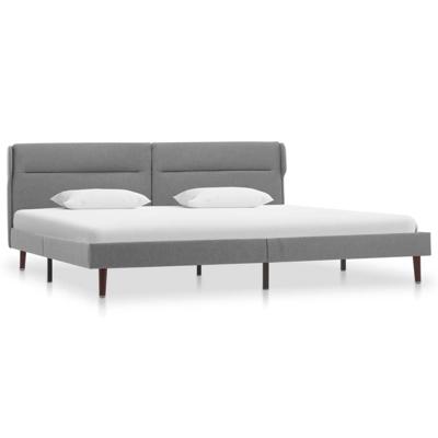 vidaXL Bedframe stof lichtgrijs 140x200 cm