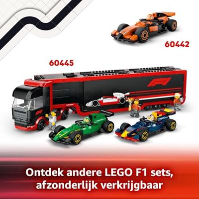 LEGO CITY F1 garage met Mercedes-AMG en Alpine auto's 60444 - thumbnail