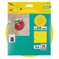 Wolfcraft Hechtschuurschijven | Korund | K60 | Ø225mm | 5 stuks - 5632000 - thumbnail