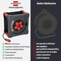 Brennenstuhl Professional Bouwplaats kabelhaspel | KA 3100 5 | IP44 | 33m | H07RN-F 3G1.5 - 9201330110 - thumbnail