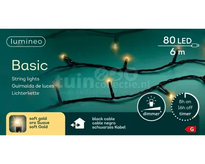Basic kerstverlichting 80LED Champagne