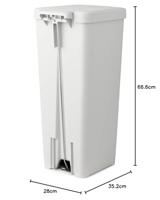 Brabantia stepup pedaalemmer 40 liter light grey - thumbnail