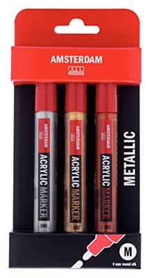 Amsterdam All Acrylics Amsterdam • acrylmarker metallic set | 3 kleuren