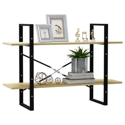 Boekenkast met 2 schappen 100x30x70 cm spaanplaat sonoma eiken