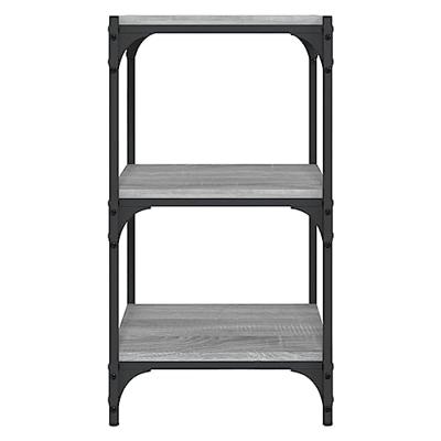 Boekenkast 40x33x70,5 cm hout en staal grijs sonoma eikenkleur
