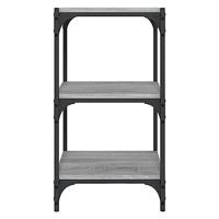 Boekenkast 40x33x70,5 cm hout en staal grijs sonoma eikenkleur - thumbnail