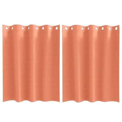 VidaXL Zwart-out gordijnen met ringen 2 pcs terracotta 140 x 140 cm