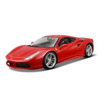 Bburago schaalmodel Ferrari 488 GTB 1:18 rood - thumbnail
