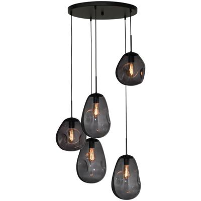 Masterlight Vide hanglampLava 5x smoke glas - 2762-05-50-5-05-0001