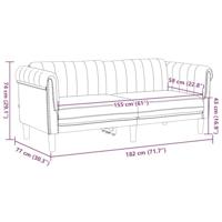 Bank 2-zits kunstsuède bruin - thumbnail