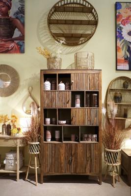 Grondlegger DKD Home Decor Natuurlijk Bamboe Bali (28 x 28 x 60 cm)