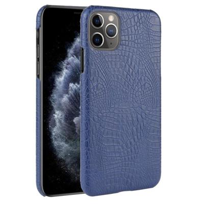 Voor iPhone 11 Pro Max schokbestendige krokodil textuur PC + PU geval (blauw)